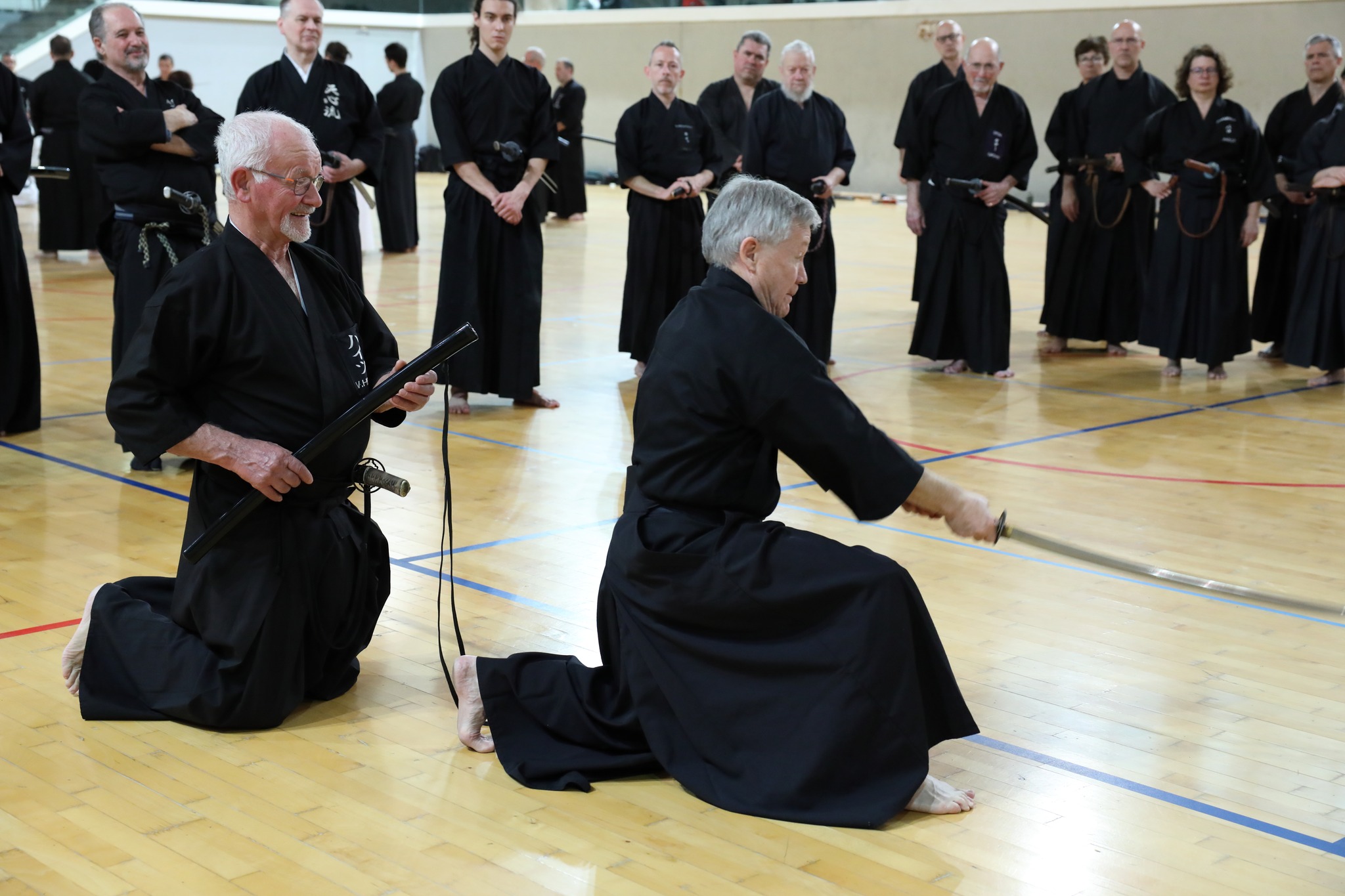 Jean-Jacques SAUVAGE Sensei, Iaidō Kyoshi 7e Dan, en pleine démonstration